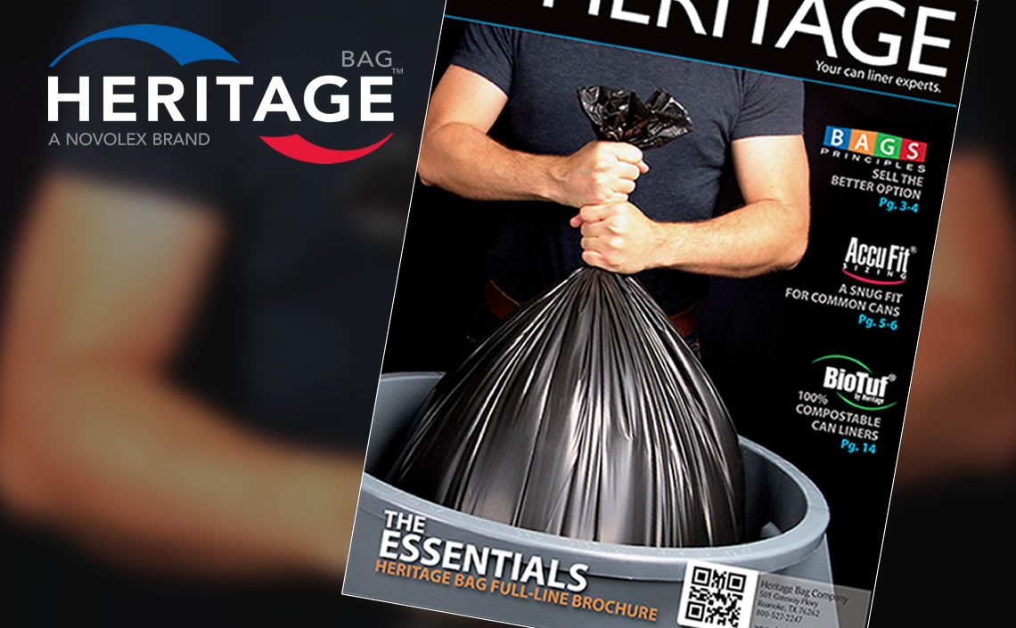 HERITAGE Can Liners 2000ct 6mil 4Gal 17"x18" 40RL/CT NL Z3418RNR01 